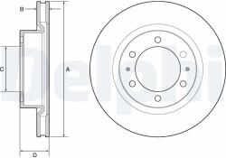 DELPHI Tarcza Ham. Toyota Hi-lux 08- (bg4925c)