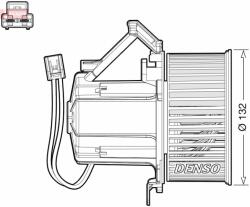 DENSO Utastér-ventilátor DENSO DEA02008