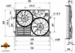 NRF ventilátor, motorhűtés NRF 47994 (47994)