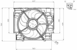 NRF ventilátor, motorhűtés NRF 47960