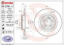 BREMBO féktárcsa BREMBO 08. D760.11 (08.D760.11)