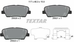 TEXTAR fékbetétkészlet, tárcsafék TEXTAR 2552003 (2552003)