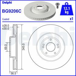 DELPHI féktárcsa DELPHI BG9206C (BG9206C)