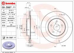 BREMBO féktárcsa BREMBO 09. D987.11 (09.D987.11)
