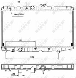 NRF hűtő, motorhűtés NRF 507581 (507581)