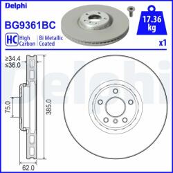 DELPHI féktárcsa DELPHI BG9361BC (BG9361BC)
