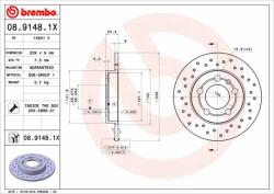 BREMBO Bre-08.9148. 1x (08.9148.1x)