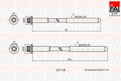 FAI AutoParts hengerfejcsavar-készlet FAI AutoParts B2201 (B2201)