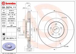 BREMBO féktárcsa BREMBO 09. D574.11 (09.D574.11)