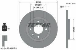 TEXTAR féktárcsa TEXTAR 92089103 (92089103)