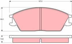 TRW fékbetétkészlet, tárcsafék TRW GDB373 (GDB373)