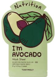 Tony Moly Mască nutritivă cu extract de avocado - Tony Moly I'm Real Avokado Mask Sheet 21 ml