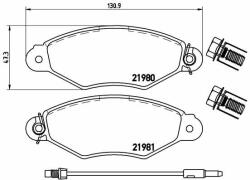 BREMBO fékbetétkészlet, tárcsafék BREMBO P 68 042 (P 68 042)