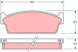TRW fékbetétkészlet, tárcsafék TRW GDB1021 (GDB1021)