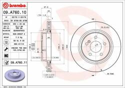 BREMBO féktárcsa BREMBO 09. A760.11 (09.A760.11)