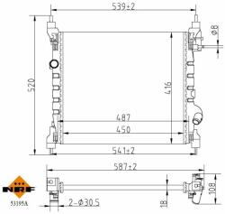 NRF hűtő, motorhűtés NRF 53195A (53195A)