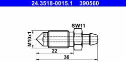 ATE légtelenítő csavar/-szelep ATE 24.3518-0015.1