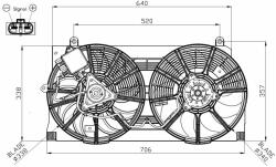 NRF ventilátor, motorhűtés NRF 47940 (47940)