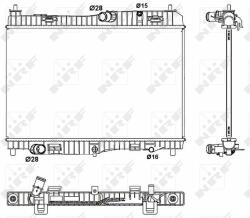 NRF hűtő, motorhűtés NRF 53043 (53043)