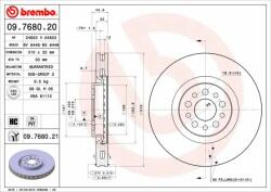BREMBO féktárcsa BREMBO 09.7680. 21 (09.7680.21)