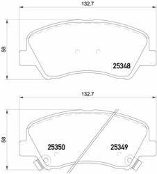 BREMBO fékbetétkészlet, tárcsafék BREMBO P 18 025X (P 18 025X)