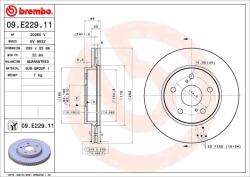 BREMBO féktárcsa BREMBO 09. E229.11