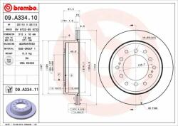 BREMBO féktárcsa BREMBO 09. A334.11 (09.A334.11)