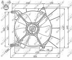 NRF ventilátor, motorhűtés NRF 47751 (47751)