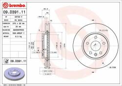 BREMBO féktárcsa BREMBO 09. D391.11 (09.D391.11)