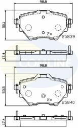 COMLINE fékbetétkészlet, tárcsafék COMLINE CBP32234