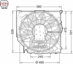 DENSO ventilátor, motorhűtés DENSO DER05008