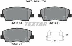 TEXTAR fékbetétkészlet, tárcsafék TEXTAR 2284101 (2284101)