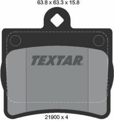 TEXTAR fékbetétkészlet, tárcsafék TEXTAR 2190003 (2190003)
