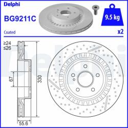 DELPHI Tarcza Ham. Mercedes C W204 Amg 08- (bg9211c)