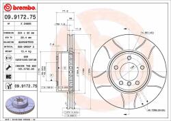 BREMBO féktárcsa BREMBO 09.9172. 75 (09.9172.75)
