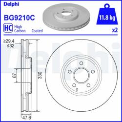 DELPHI Tarcza Ham. Mercedes E W211 03- (bg9210c)