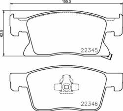 BREMBO fékbetétkészlet, tárcsafék BREMBO P 59 091 (P 59 091)