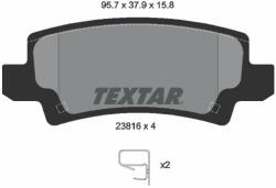 TEXTAR fékbetétkészlet, tárcsafék TEXTAR 2381601 (2381601)