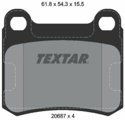 TEXTAR fékbetétkészlet, tárcsafék TEXTAR 2068701 (2068701)