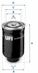 UFI Üzemanyagszűrő UFI 24.374. 00