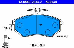 ATE fékbetétkészlet, tárcsafék ATE 13.0460-2934.2 (13.0460-2934.2)