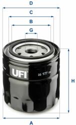 UFI olajszűrő UFI 23.177. 00 (23.177.00)