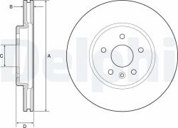DELPHI Tarcza Ham. Przod Opel (bg4783c)