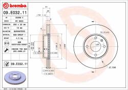 BREMBO féktárcsa BREMBO 09. E032.11 (09.E032.11)