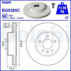 DELPHI féktárcsa DELPHI BG9385C (BG9385C)