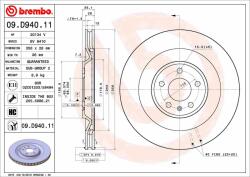 BREMBO féktárcsa BREMBO 09. D940.11 (09.D940.11)