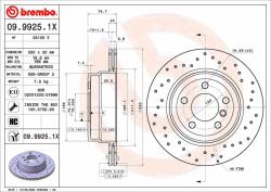 BREMBO féktárcsa BREMBO 09.9925. 1X (09.9925.1X)