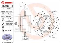 BREMBO féktárcsa BREMBO 09.9925. 1X