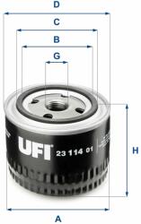 UFI olajszűrő UFI 23.114. 01