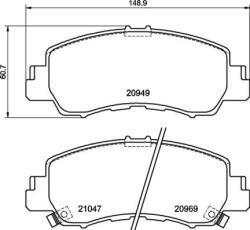 BREMBO fékbetétkészlet, tárcsafék BREMBO P 54 061 (P 54 061)